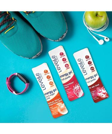 Levelle Nutrition Energy Gel Variety Sampler Real Food Fuel for Female Endurance Athletes | Vegan No Artificial Additives | 6-Pack (40g Each) 3 Flavors Assorted Flavors 6 Count (Pack of 1) - Buy Online on GoSupps.com