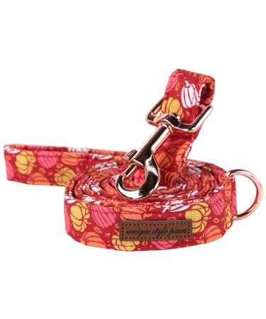 Unique Style Paws Halloween-Hundeleine Match-K rbis-Hundhalband robust durable cotton leash pumpkin dog training leash for small medium-sized and large dogs s leash pumpkin