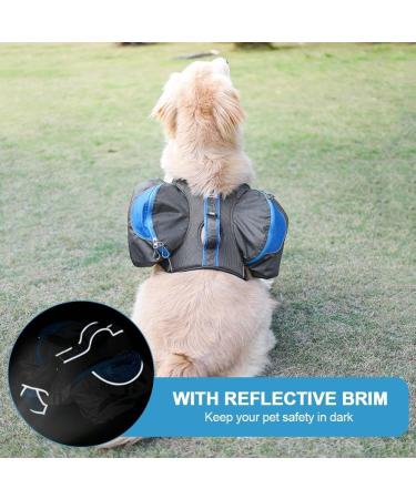 MiOYOOW Camping Dog Backpack Reflective Dog Harness Saddle Bag Multifunctional Breathable Dog Backpack with 2 Side Pockets for Hiking Camping for Small Medium Extra Large Dogs M orange - Buy Online on GoSupps.com