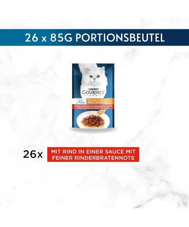 Buy Gourmet PURINA GOURMET Perle Genuss Wet Cat Food with Beef - 26-Pack (26 x 85g) | Premium International Shipping - Buy Online on GoSupps.com