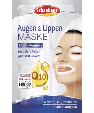 Schaebens Eye & Lip Mask reduces wrinkles smoothes and tightens with jojoba oil Q10 and panthenol for all skin types - Buy Online on GoSupps.com