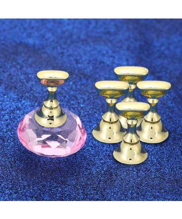 Exquisite DIY Nail Art Exhibition Stand - Professional Salon & Home Use | Pink Plastic & Alloy Practice Stand for Flawless Nails - Buy Online on GoSupps.com