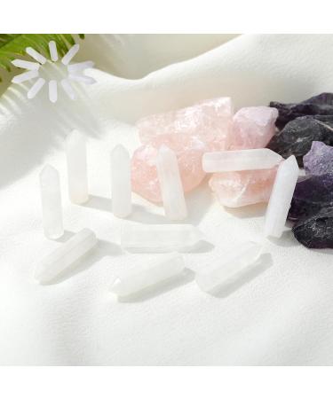 MAIBAOTA Clear Crystal Healing Crystals Gifts Wands Hexagonal Pointed Gemstones Set Bulk for Women Beginner Chakra Stones Nature Reiki Spiritual Energy Balancing Protection Crystal 10pcs - Buy Online on GoSupps.com