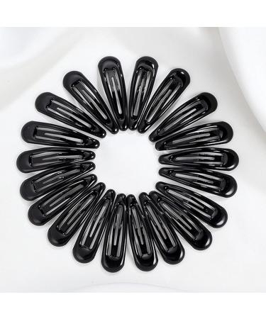 Black Metal Snap Hair Clips Set | Mini Slipproof Hair Clips for Kids - Perfect for Ponytails & Everyday Use - Buy Online on GoSupps.com