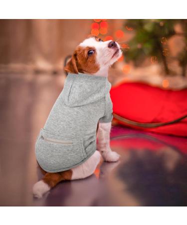 Moorle Dog Hoodie & Sweater for Small Dogs - Warm Winter Coat in Gray | Cozy Pet Hooded Sweater for Small Dogs & Cats - Buy Online on GoSupps.com