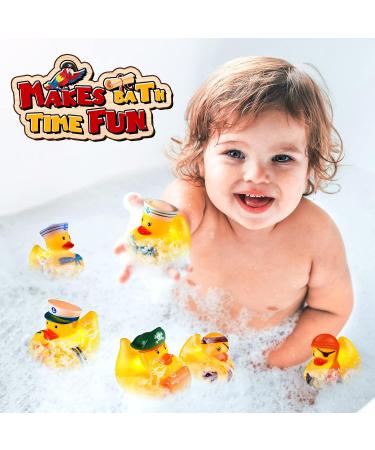 Tesoyzii Light Up Rubber Duck Bath Toys for 1-5 Year Olds | Perfect Gifts for Boys and Girls | Sensory Toys for Autism | Colorful Bath Time Water Toys - Buy Online on GoSupps.com