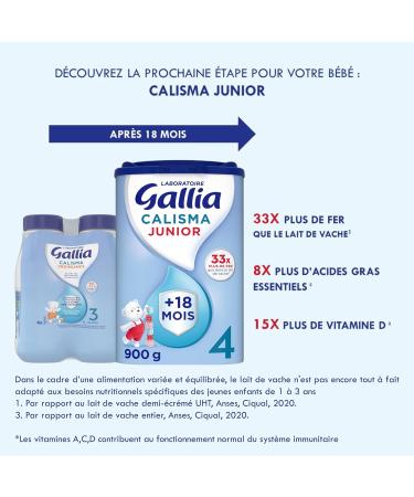 Laboratoire Gallia Calisma Baby Milk Growth from 12 Months 4 x 500 ml - Buy Online on GoSupps.com