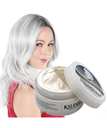 Hair Wax Colour White Hair Spray Temporary Temporary Hair Dye Temporary Hair Colour Instant Styling Natural Hairstyle Color Pomade Styling Hair Clays for Men Women Party Cosplay Christmas 100g