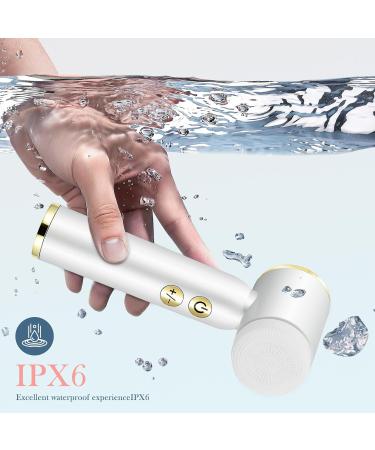 Facial Cleansing Brush Electric USB Rechargeable Face Brush with 6 Exfoliating Brush Heads Face Exfoliator Brush with 3 Speed Levels LCD Display 360 Rotating Facial Brush for Facial Cleaning - Buy Online on GoSupps.com