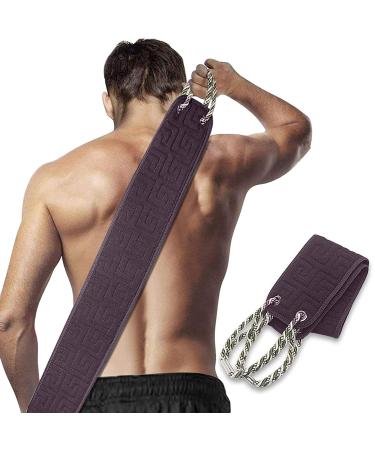 Kireida peeling riding scrubber for the shower double-sided back peeling wash flap with handles large body peeling bathroom geriatric brown