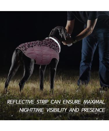 Kuoser Warm Dog Jacket | Reflective Windproof Coat for Small & Large Dogs | Fashionable Winter Dog Coat in Rosa Pink - Buy Online on GoSupps.com