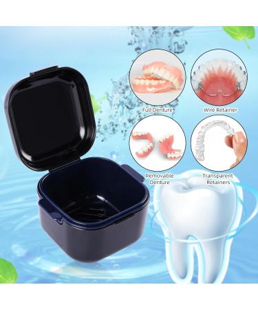 Prosthesis Box for Dentures & Braces | Portable Storage with Filter & Finger Toothbrush - Buy Online on GoSupps.com