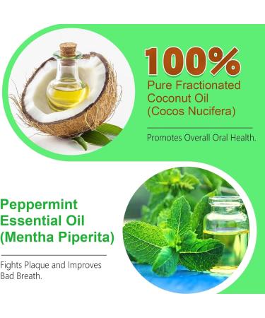 Coconut Oil Pulling Mouthwash with Mint - Natural Alcohol-Free Teeth Whitening & Fresh Breath | Includes Tongue Scraper - Buy Online on GoSupps.com