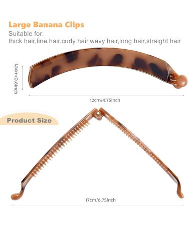 6 Pieces Large Banana Hair Clips for Women Ponytail Holder Banana Clips for Fine Thick Hair 6 Multi Colors D - Buy Online on GoSupps.com