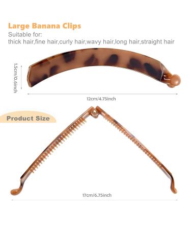 Buy 6-Pack Colorful Large Banana Clips for Thick Hair - Non-Slip Ponytail Holders for Women & Girls - Buy Online on GoSupps.com