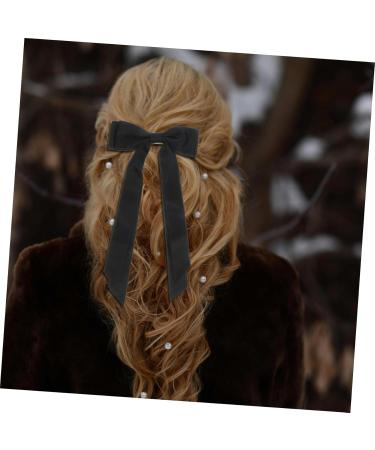 FRCOLOR Bow Hairpin Ribbon Hair Claw Clip Hair Snap Clips Hair Holder Hair Clip Headgear Bow Barrettes Hair Bows for Women Hair Accessory Bow Hair Pin Long Hair Bows Hair Barrettes Cloth - Buy Online on GoSupps.com