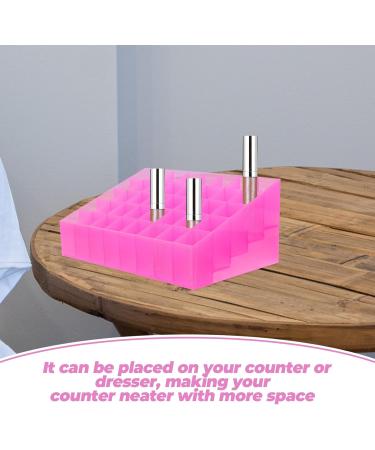 Shop Cabilock 40 Box Lipstick Holder - Pink Cosmetic Organizer & Jewelry Storage Case for International Shipping - Buy Online on GoSupps.com