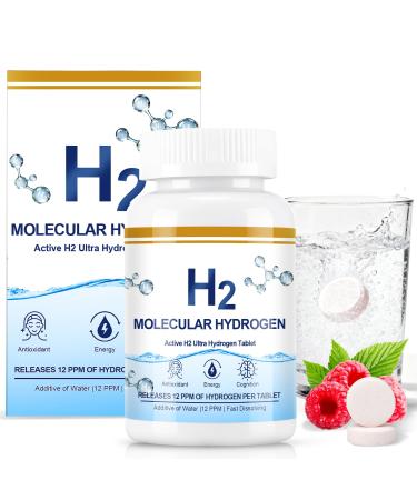 Crobirware Molecular Hydrogen Tablets (12 PPM) - 120 Count High Potency H2 Supplement with Magnesium - Fast Dissolving Hydrogen Water Generator for Energy, Focus & Anti-Aging