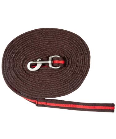 Pfiff 101196 Soft lunge lunge lunging line swivel snap hook approx. 8.20 meters red-brown 820 cm red-brown