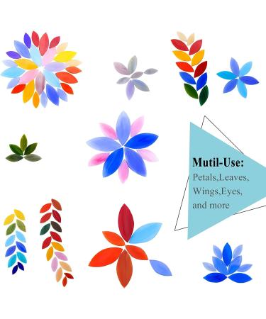 100pc Mornajina Petal Mosaic Tiles - Colorful Mixed Glass Pieces for Crafts - Buy Online on GoSupps.com