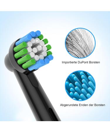 16 Precision Brush Heads for Oral B Electric Toothbrushes - Black | International Shipping Available - Buy Online on GoSupps.com
