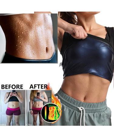 Fitever Women's Sauna Suit Sweat Vest | Waist Trainer & Body Shaper for Weight Loss | Black L/XL - Buy Online on GoSupps.com