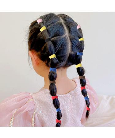 200Pcs Baby Hair Ties - 1 Inch Seamless Toddler Hair Ties for Girls and Kids - Multicolor Hair Bands in Black and Multi-Colored Assortment - Buy Online on GoSupps.com