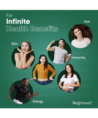 Super Greens Gummies - 90 Vegan Gummies for Energy & Immunity - Natural Blueberry & Raspberry Flavor - Essential Vitamins & Minerals - Alternative to Super Greens Powder - Buy Online on GoSupps.com
