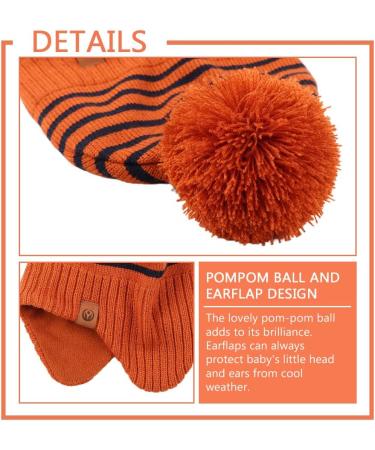 XIAOHAWANG Striped Winter Baby Beanie Hat Set - Boys Girls Toddlers Kids Warm Knitted Classic Beanie + Scarf Combo | 2-4 Years - Caramel - Buy Online on GoSupps.com