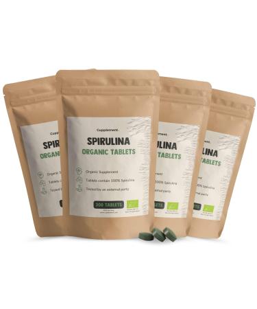 Cupplement Spirulina Tablets 500 mg Organic Combideal 1200 Tablets Algae Energy None Chlorella hawaii hawai Tablets Multipack