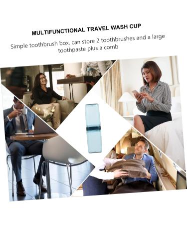 Foytoki Travel Raccoon Toothbrush Cup & Toothpaste Holder - Portable Travel Accessories (20.5x7x7cm) - Shop Internationally - Buy Online on GoSupps.com