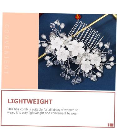 Angoily Bridal Headwear Bridal Hair Decor Hanfu Hair Accessories Flower Girl Hair Accessory Flower Hair Accessories Party Supply Tiara Bride Comb Abs Imitation Pearl Rhinestones - Buy Online on GoSupps.com