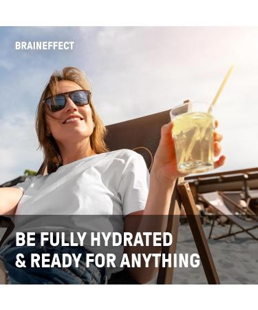 Braineffect Hydrate: Sugar-Free Electrolyte Hydration Mix with Stevia - Isotonic Beverage Powder for Sports Recovery & Hangover Relief (Lemon 160g Can) - Buy Online on GoSupps.com