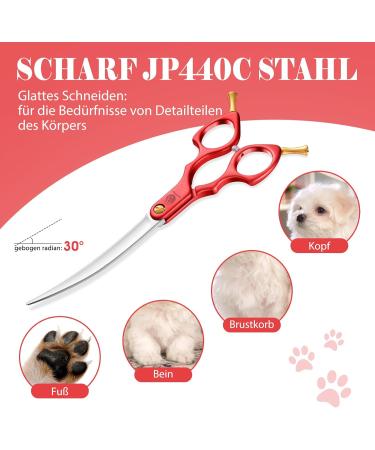 Purple Dragon 6.5 Dog & Cat Grooming Scissors - Ultra-Light Aluminum Handle JP 440C Steel Perfect for Professionals & Beginners - Buy Online on GoSupps.com