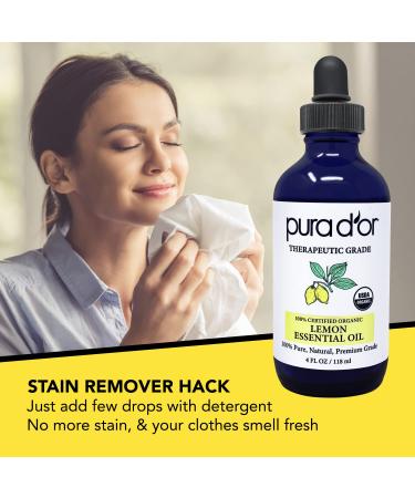 PURA D'OR (4oz) Lemon & Peppermint 100% Pure Therapeutic Grade Essential Oils Bundle for Aromatherapy Skin Care Energy Focus Breathing - Buy Online on GoSupps.com