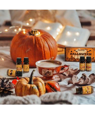 Buy SALKING Halloween Fragrance Oils - Premium Essential Oils for Diffuser & Candle Making | Pumpkin Caramel Apple Cider Scents Gift Set - Buy Online on GoSupps.com
