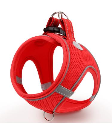 Joyal dog harness reflective soft padded dog dishes air-mesh breathable breast dishes for medium-sized dogs XL red XL breast: 55-61cm red - Buy Online on GoSupps.com