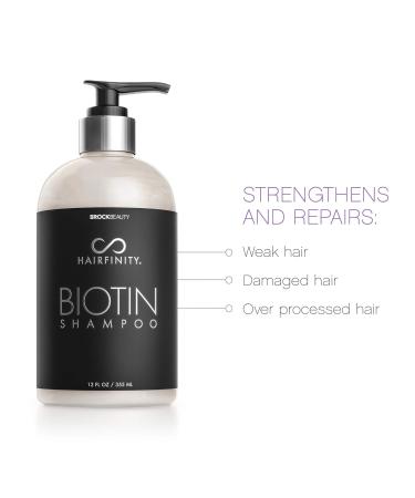 Hairfinity Biotin Shampoo - Sulfate & Silicone Free for Damaged Curly Hair - Thickening Hair Care Safe for Color & Keratin Treatments - Buy Online on GoSupps.com