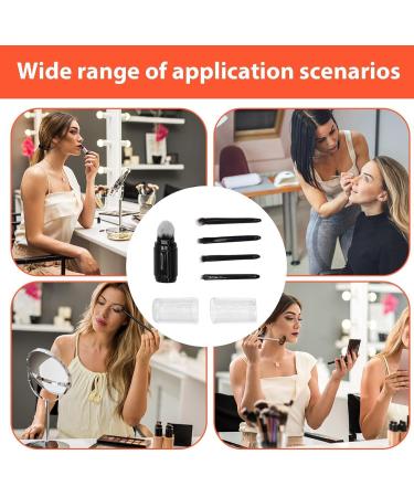 Travel Makeup Brushes | 5 In 1 Cute Makeup Brush Set - All In 1 Cute Retractable Professional Brushes Beauty Tool For Women & Girls Black - Buy Online on GoSupps.com