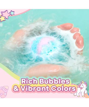 6 Organic Bath Bombs Unicorn Bath Bombs for Girls with Surprise Toy Jewelry Inside for Kids Handmade Bubble Bath Bombs Toys Gifts for 4 5 6 7 8 9 Years Old Girls Birthday Christmas - Buy Online on GoSupps.com