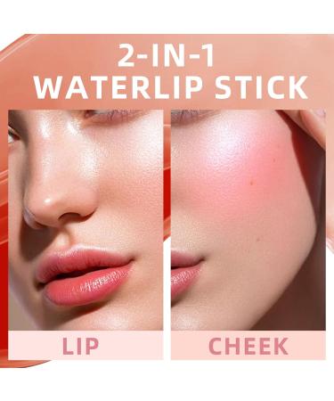 Watery Lip Tint Stain - Korean Plumping Lip Gloss & Moisturizing Liquid Lipstick | Long-Wearing Matte Finish Lip & Cheek Tint | High Pigment Color (#4 - Buy Online on GoSupps.com