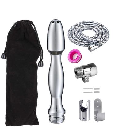 Shower Douche Enema Kit 7 Holes Deep Shower Douche Cleaning System with Hooks Regulator and 59inch Hose