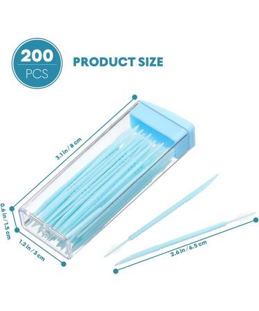 HEALLILY Double-Ended Plastic Toothpicks 200pcs - Oral Care Teeth Sticks - Buy Online on GoSupps.com