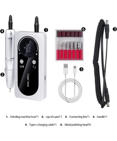 Achieve Salon Quality Nails at Home Rechargeable Electric Nail Drill 45000 for Acrylic Gel Nails Compact and Portable Nail Care - Buy Online on GoSupps.com