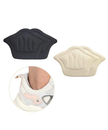 Uyst 4 pieces sponge heel cushion heel pillow self -adhesive heel cushion for too large for shoes protection against friction and bubbles suitable for most shoe types.