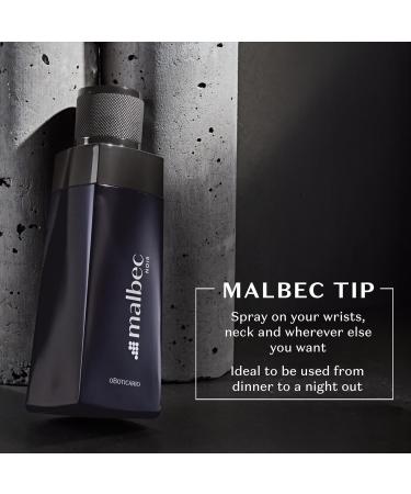 Malbec Noir Eau de Toilette By O Boticario Cologne For Men Long-Lasting Men's Fragrances French Oak Barrel-Aged & Pinot Noir Grapes Woody Spicy Wine Scent 3.4 Ounce - Buy Online on GoSupps.com