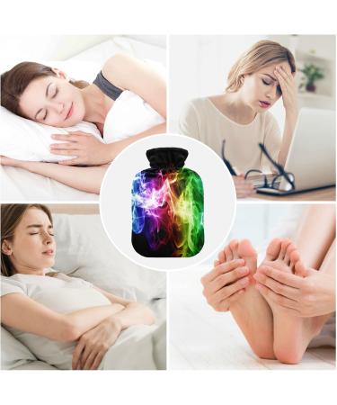 Colorful 1L Hot Water Bottle with Plush Cover - Ultimate Winter Heater for Kids Men & Women - Buy Online on GoSupps.com