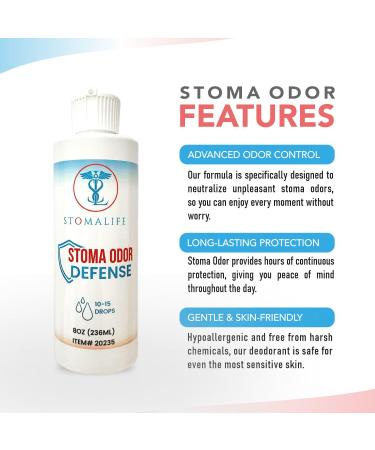 Ostomy Deodorant - 8 Oz | Stoma Odor Eliminator & Defense | Unscented Liquid for Confidence & Comfort - Buy Online on GoSupps.com