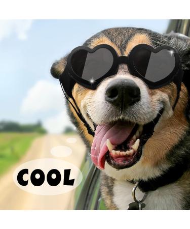 Xuniea Small Dog Helmet and Goggles Set - Puppy Sunglasses UV Protection & Adjustable Safety Hat for Small Dogs - Black - Buy Online on GoSupps.com