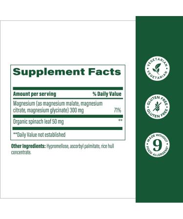 MegaFood Magnesium 300 mg - 120 Capsules - Buy Online on GoSupps.com